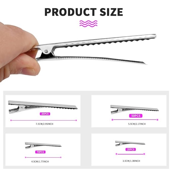 Set of 2 lace flower alligator clips - Picture 3 of 5